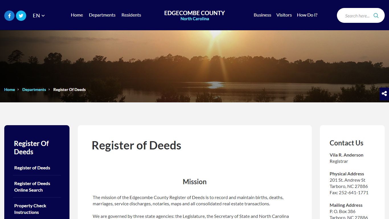 Register of Deeds - Welcome to Edgecombe County